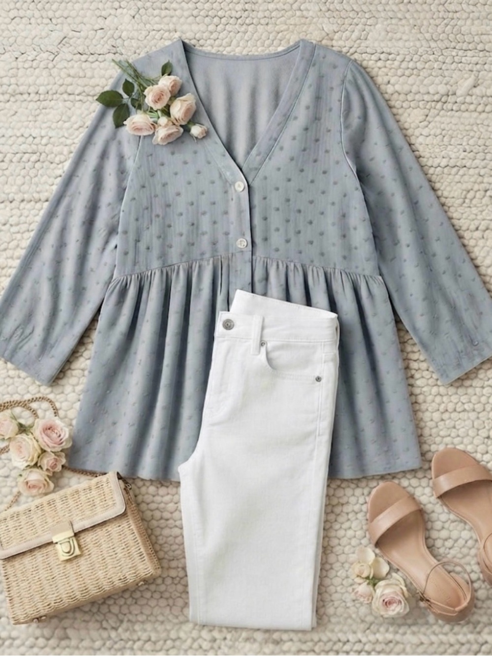 New Girl in Town babydoll button down